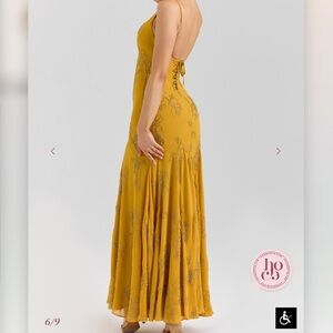 NWT House of CB Mustard Backless Dress